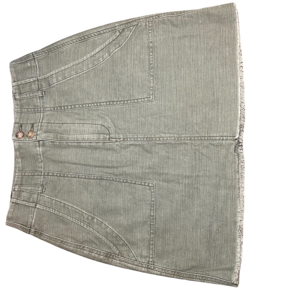 Express High Wasted Army Green Denim Mini Skirt